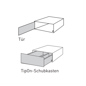Tür od. TipOn-Schubkasten f. Optik-u.Basis Box
