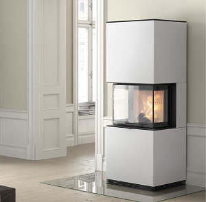 verkauft - Heizkamin Contura i61 weiß